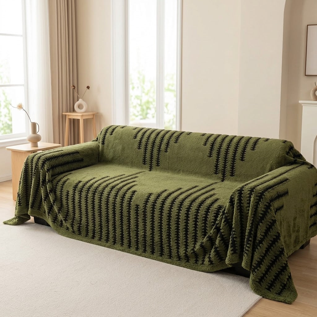 Sofaüberwurf Plüsch rutschfest -    Zorenza