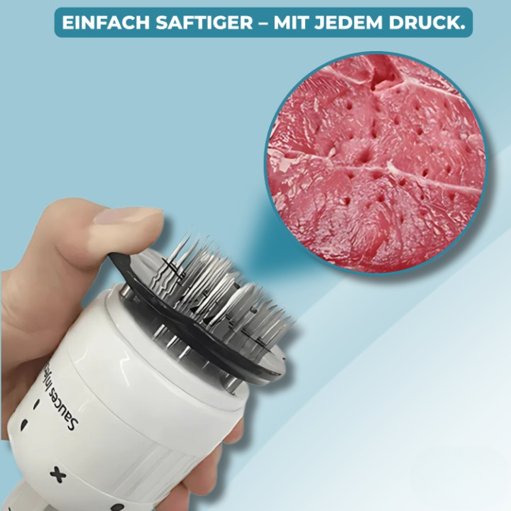 Marinadenspritze Edelstahl mit Zartmacher-Klingen -    Zorenza
