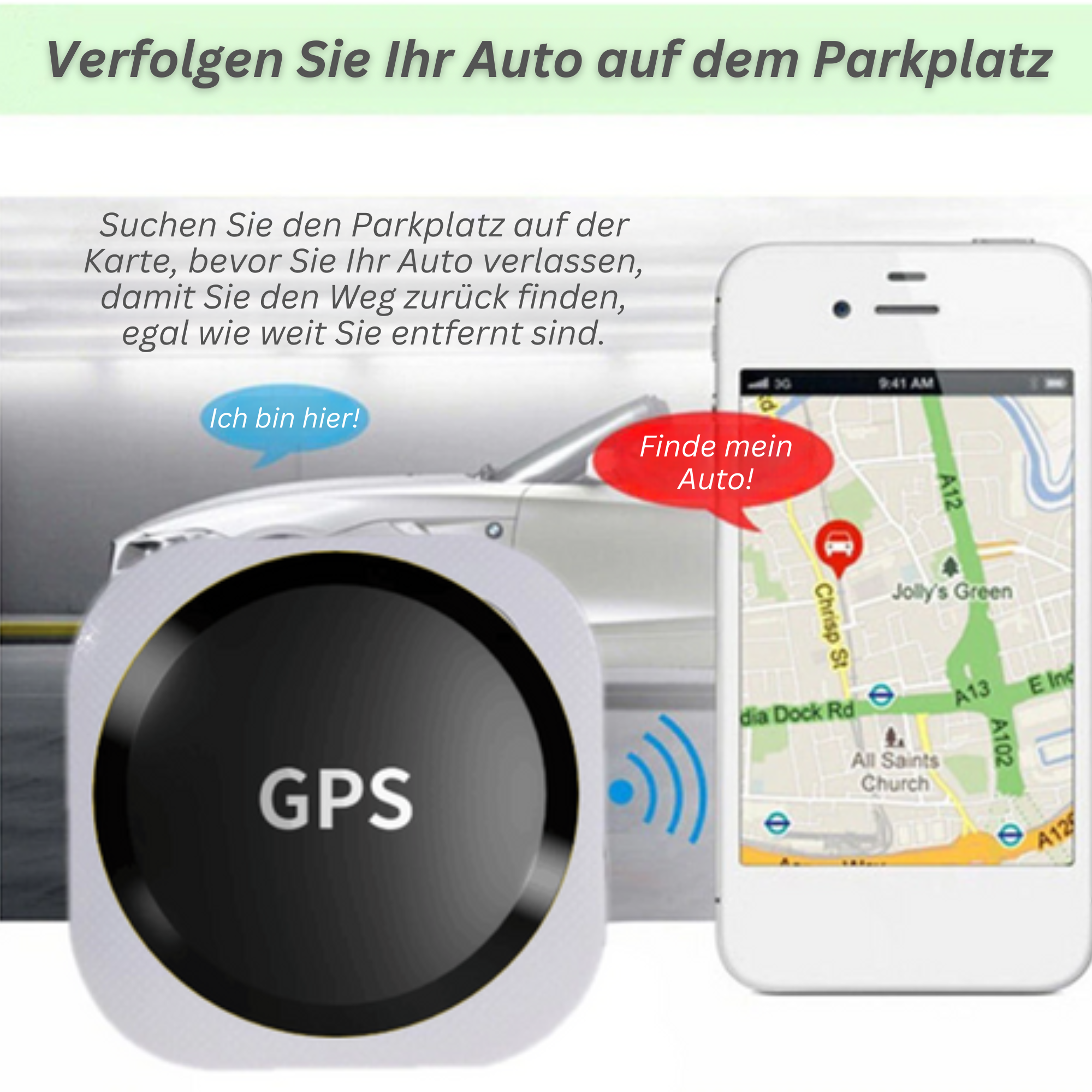 Mini GPS OrtungsgerätBluetooth Tracker für Schlüssel -    Zorenza