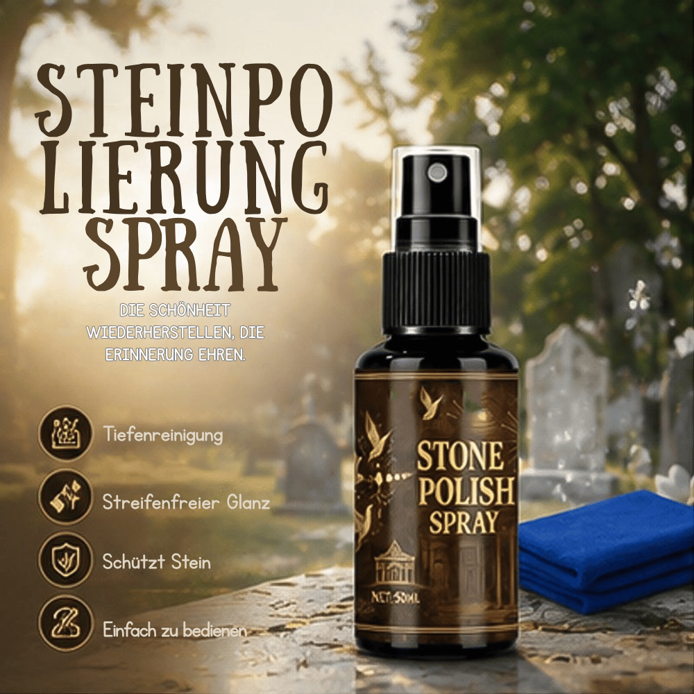 Grabstein-Pflegespray für Naturstein-Oberflächen -    Zorenza