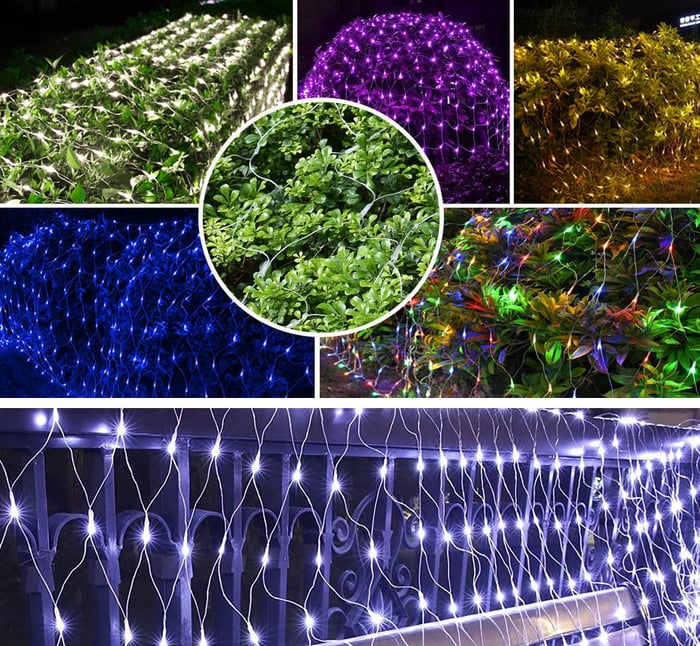 Solar-Lichternet LED mit Netzstruktur für Garten und Terrasse -    Zorenza