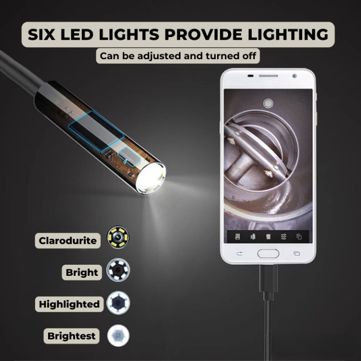 Endoskop-Kamera USB mit LED-Beleuchtung – Wasserdicht IP67 -    Zorenza