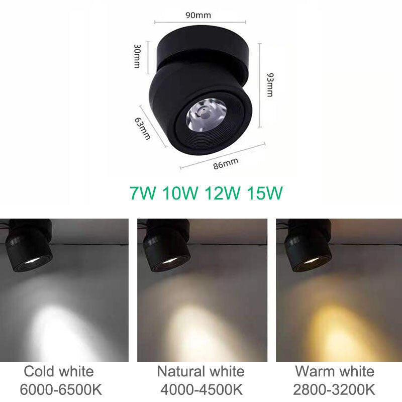 LED Spotlight Aluminium – Dimmbar mit 340° Rotation -    Zorenza