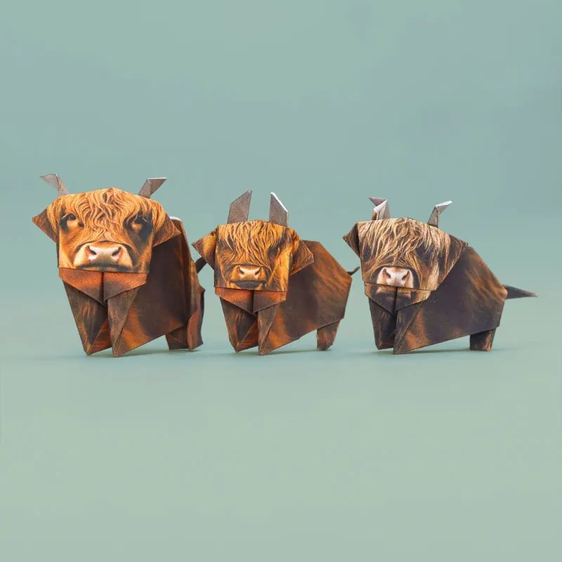Origami-Bastelset zum Falten – 50 Tierfiguren aus Papier -    Zorenza