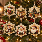 Diamond Painting Weihnachtsanhänger Set 6-teilig -    Zorenza