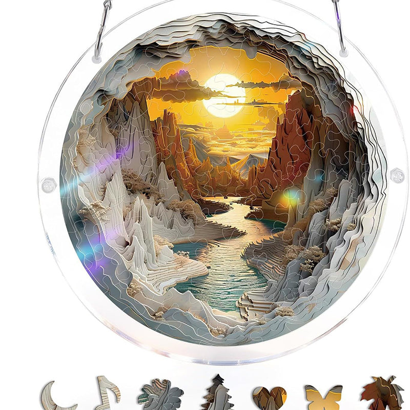 Sonnenfänger Acryl rund 18,8 cm – Farbspektrum-Design -    Zorenza