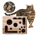 Katzen-Kratzpuzzle aus Eichenholz mit Nagelfeile-Funktion -    Zorenza