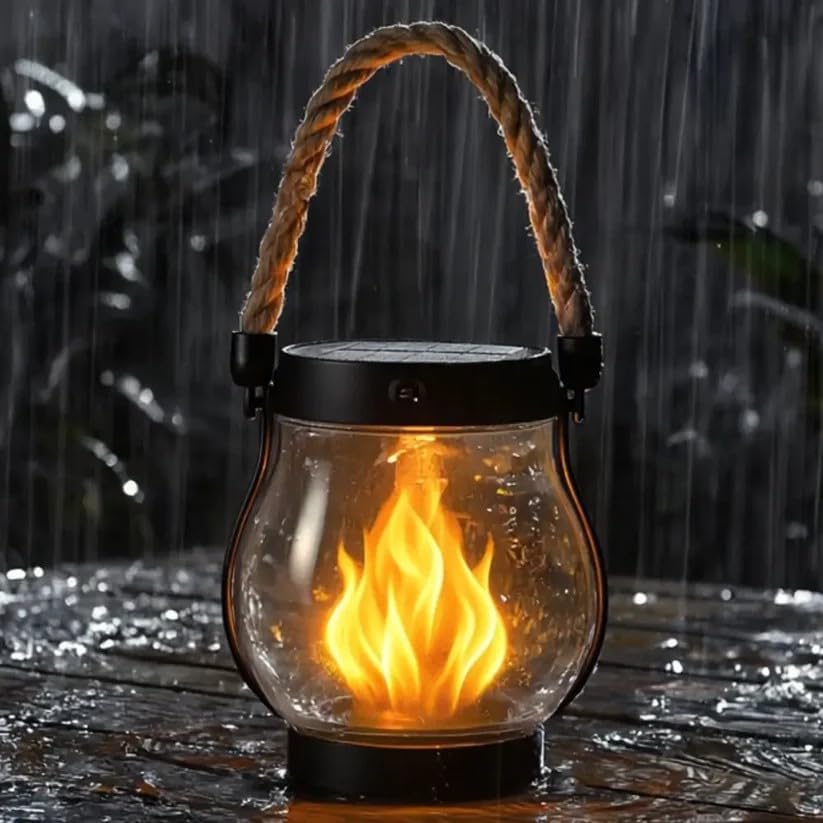 Solar-Gartenlaterne – Flackerndes Flammenlicht, Nacht für Nacht -    Zorenza