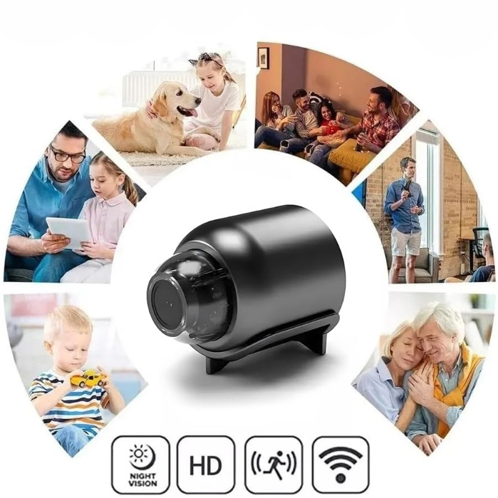 Mini Überwachungskamera 1080p HD — WLAN & 4G, App-Steuerung mit Nachtsicht & Bewegungsalarm -    Zorenza