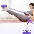 Fitnessband mit Fußstützen — Ganzkörper-Training für Zuhause, Lila & Rosa -    Zorenza