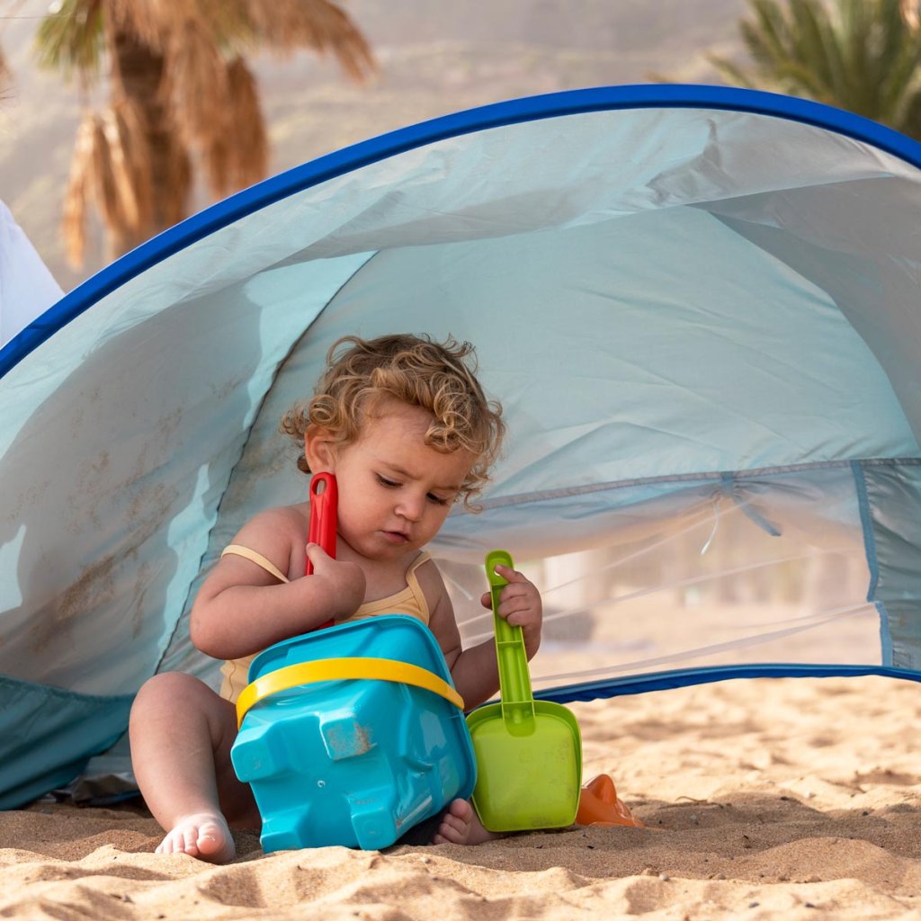 Baby-Strandzelt mit integriertem Planschbecken und UPF 50 -    Zorenza
