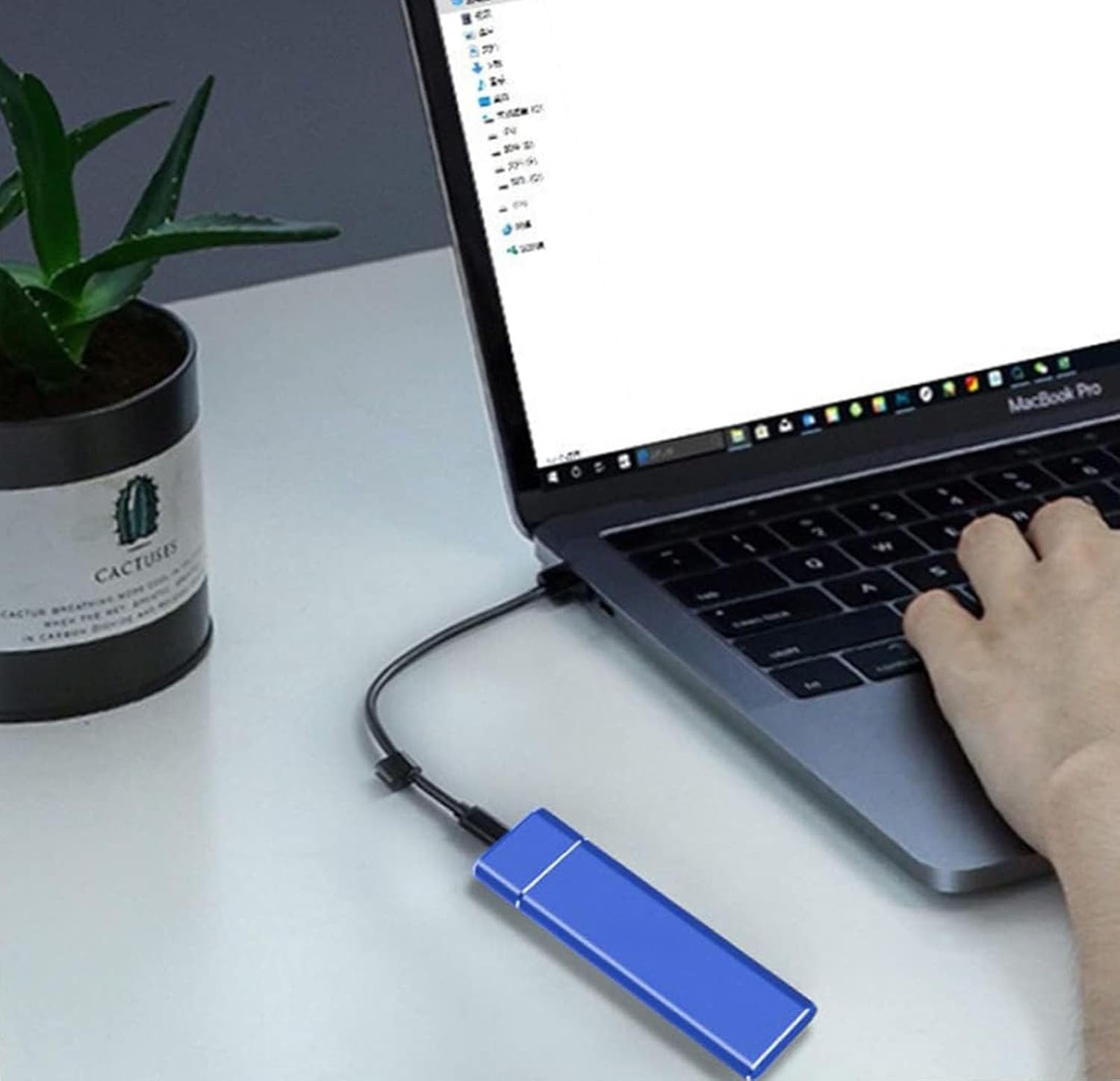 Externe Festplatte 1 TB – Tragbar, USB-C, für PC, Mac & Smartphone -    Zorenza