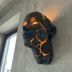 Wandleuchte Gesichts-Skulptur mit beleuchteten Rissen -    Zorenza