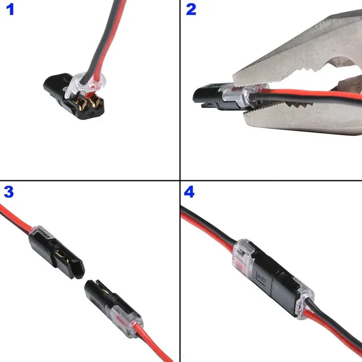 2-polige Schnellverbinder für Kabel – Ohne Abisolieren – 50-teiliges Set Zorenza