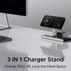 Wireless Ladestation 3-in-1 faltbar magnetisch für Smartphone -    Zorenza