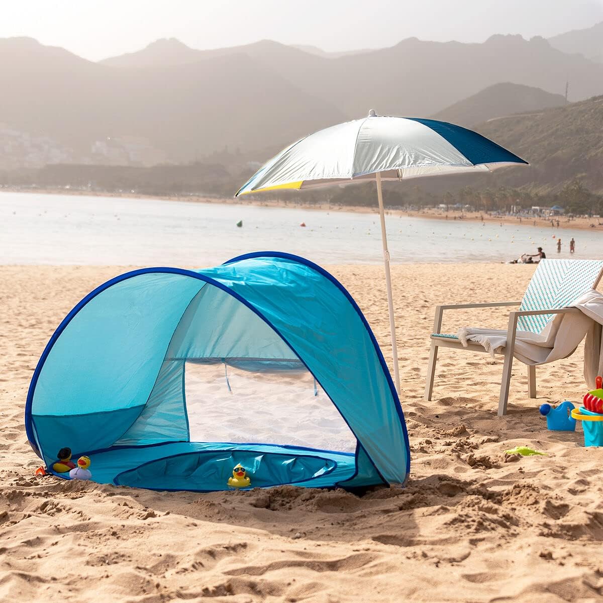 Baby-Strandzelt mit integriertem Planschbecken und UPF 50 -    Zorenza