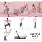 Pilates-Stange mit Widerstandsbändern – Tragbares Fitness-Set -    Zorenza