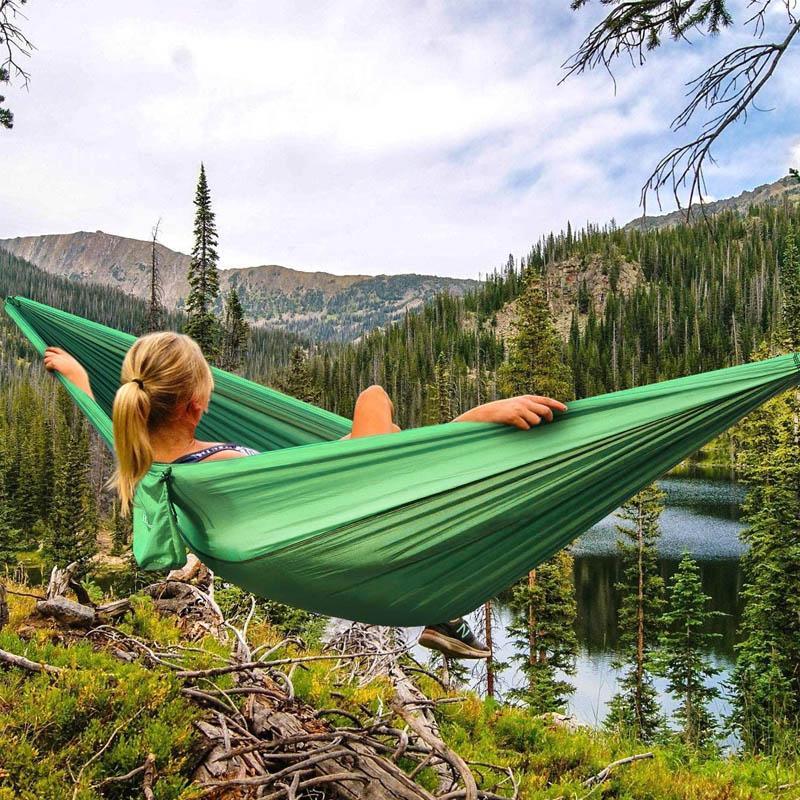 Camping-Hängematte 210T Nylon für 2 Personen mit Tragetasche -    Zorenza