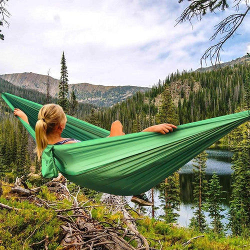 Camping-Hängematte 210T Nylon für 2 Personen mit Tragetasche -    Zorenza