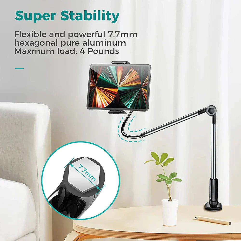 Flexibler Schwanenhals-Tabletständer mit Tischklemme – 4,7 bis 12,9 Zoll Zorenza