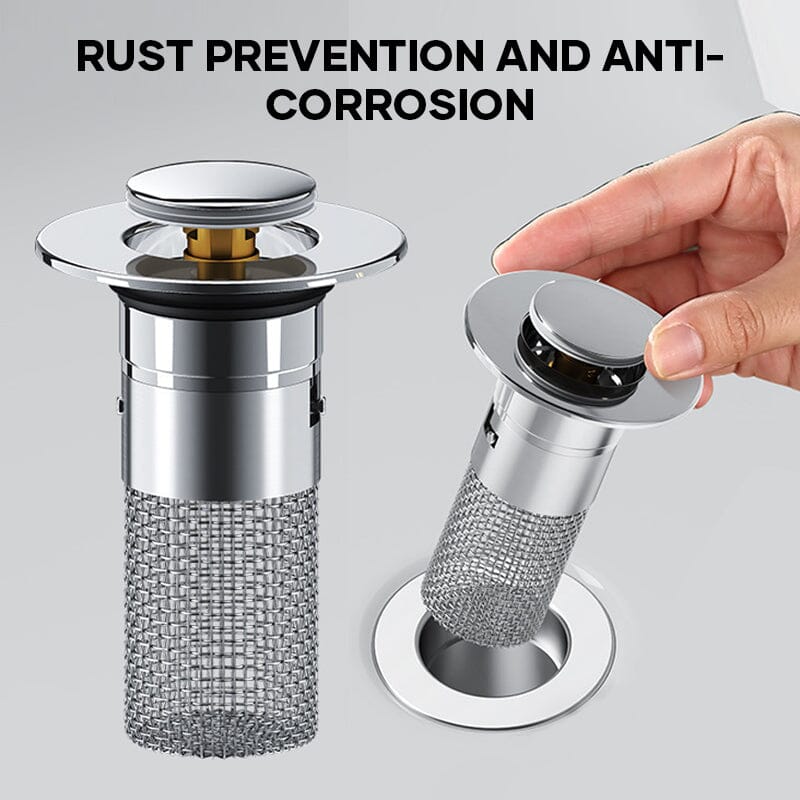 Abflussfilter Edelstahl mit Pop-up-Mechanismus -    Zorenza