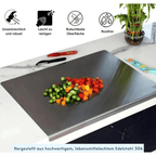 Schneidebrett aus Edelstahl – 30 × 40 cm, rutschfest -    Zorenza