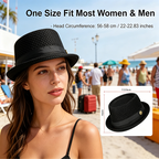 Sommer Fedora Hut Mesh – Leicht und atmungsaktiv für Damen und Herren -    Zorenza