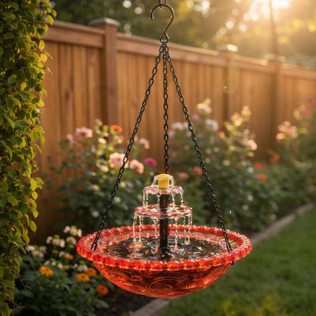 Solar-Hängebrunnen mit 2-stufigem Wasserfall Zorenza