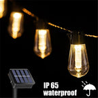 Solar-Lichterkette Edison Retro-Stil IP65 wetterfest -    Zorenza