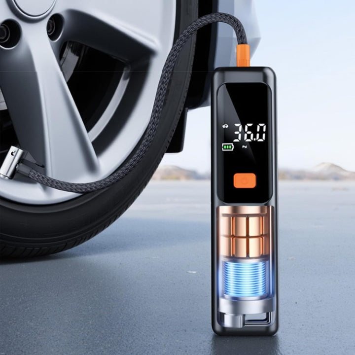 Akku-Kompressor mit LCD-Display für Auto, Fahrrad und Motorrad -    Zorenza