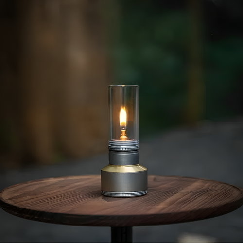 Campinglampe Aluminium mit Gaskartusche – Vintage-Stil -    Zorenza
