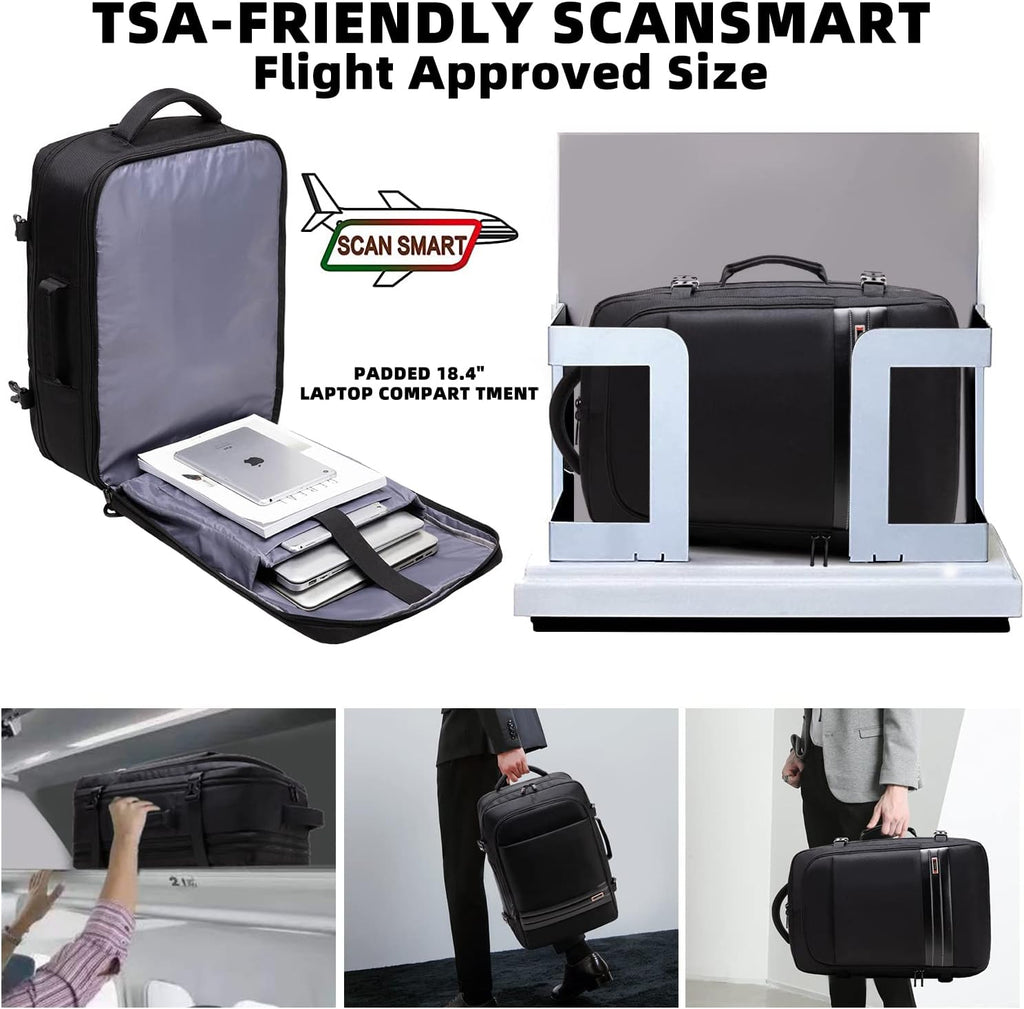 Erweiterbarer Reiserucksack 45-55L mit Laptopfach – Wasserdicht -    Zorenza