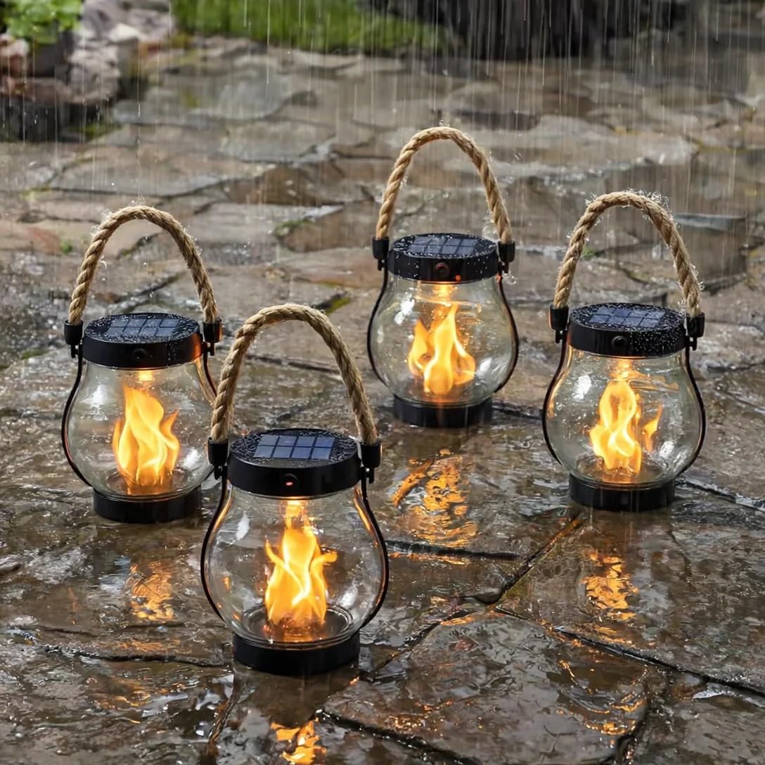 Solar-Gartenlaterne – Flackerndes Flammenlicht, Nacht für Nacht -    Zorenza