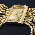 Damenuhr mit Strass-Zifferblatt und Mesh-Armband -    Zorenza