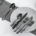 Besteck-Set Schwarz 24-teilig – Mattes Edelstahl, spülmaschinenfest -    Zorenza