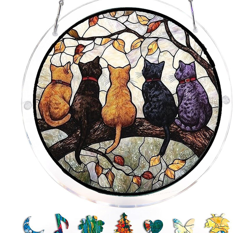 Sonnenfänger Acryl rund 18,8 cm – Farbspektrum-Design -    Zorenza