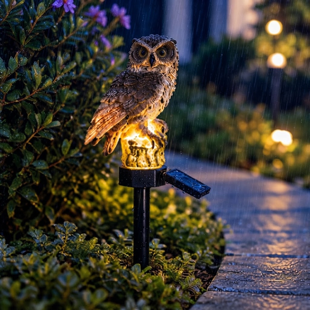 Solarleuchte Eule Garten mit Lichtsensor -    Zorenza