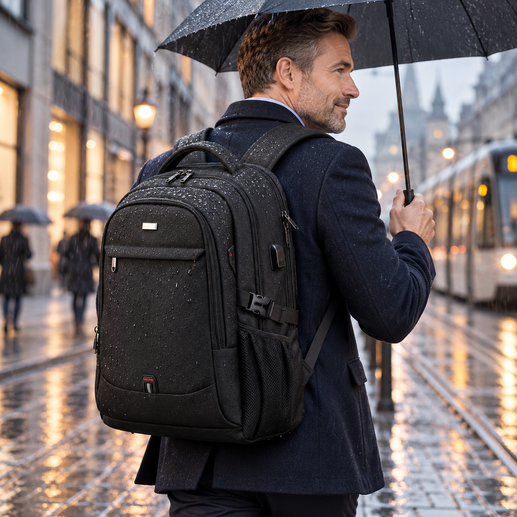 Laptoprucksack Wasserdicht mit USB-Anschluss -    Zorenza