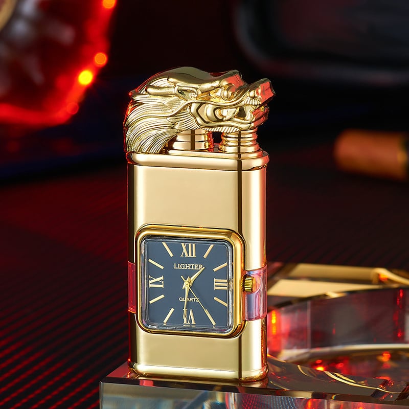 Feuerzeug mit Uhr – Vintage Design und verstellbare Flamme -    Zorenza