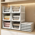 Kleiderschrank-Organizer 3-stöckig aus Kunststoff stapelbar -    Zorenza