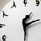 Wanduhr Yoga Motiv – Metallrahmencm -    Zorenza