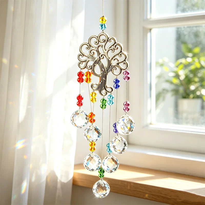 Fensterhänger Lebensbaum mit Kristallperlen -    Zorenza