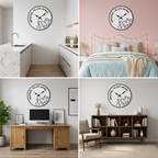 Wanduhr Durcheinandergewürfelte Zahlen – Modernes Design -    Zorenza