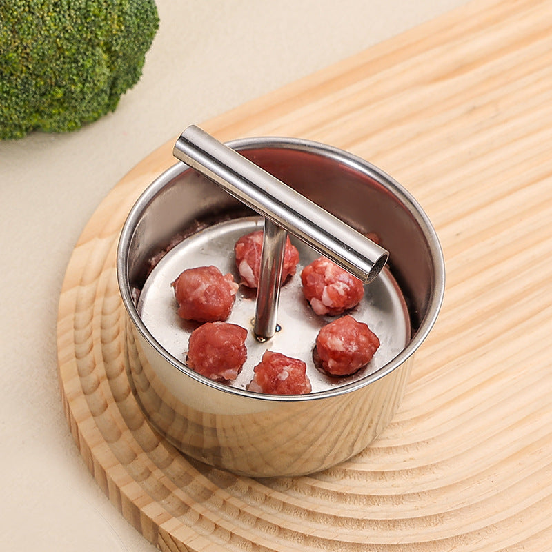 Fleischbällchenformer Edelstahl mit ergonomischem Griff -    Zorenza