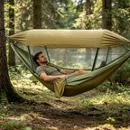 Outdoor-Hängematte mit Moskitonetz und Sonnenschutz -    Zorenza