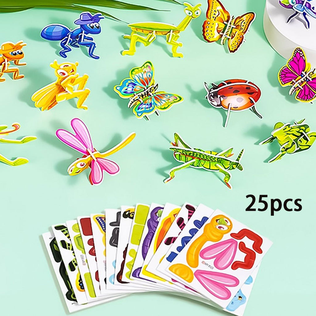 3D Cartoon Puzzle-Set – Pädagogisches Bastelpuzzle für Kinder -    Zorenza