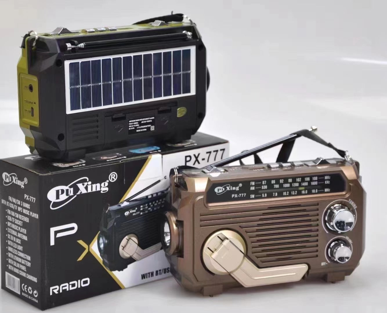 Notfallradio Solar mit Kurbel und Taschenlampe -    Zorenza
