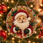 Diamond-Art Weihnachtsornament-Bastelset mit Strass und Perlen -    Zorenza