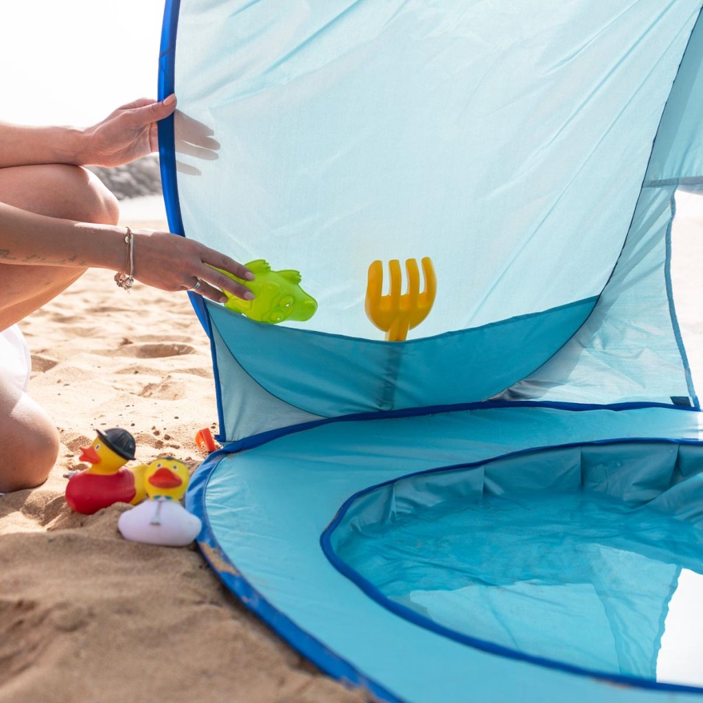 Baby-Strandzelt mit integriertem Planschbecken und UPF 50 -    Zorenza