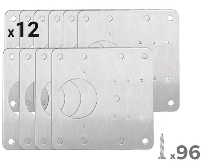 Scharnierplatten-Set für Küchenschränke -    Zorenza